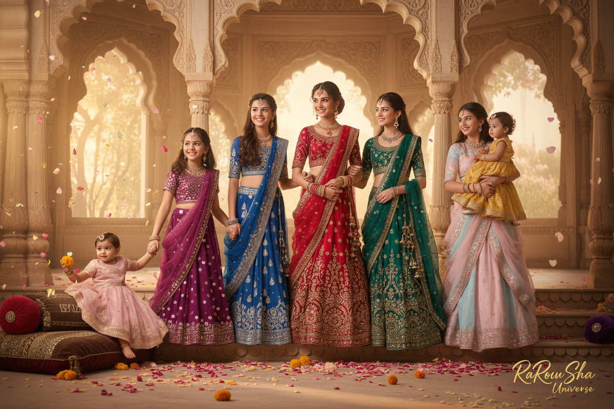 Meisjes Lehenga Collectie Banner - Gemengde Leeftijden