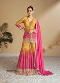 Dames Sharara Full Stitch – Fusion Designer Geel/Roze Ombré Maat 40