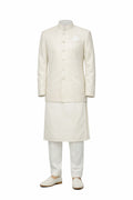 Heren Kurta Pajama met Jacket - Champagne Prince Jacket