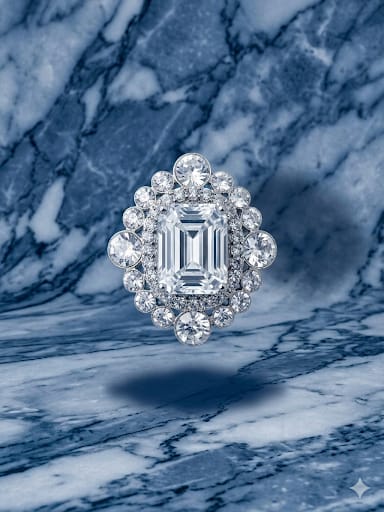 Verstelbare Ring – Wit met Kristallen
