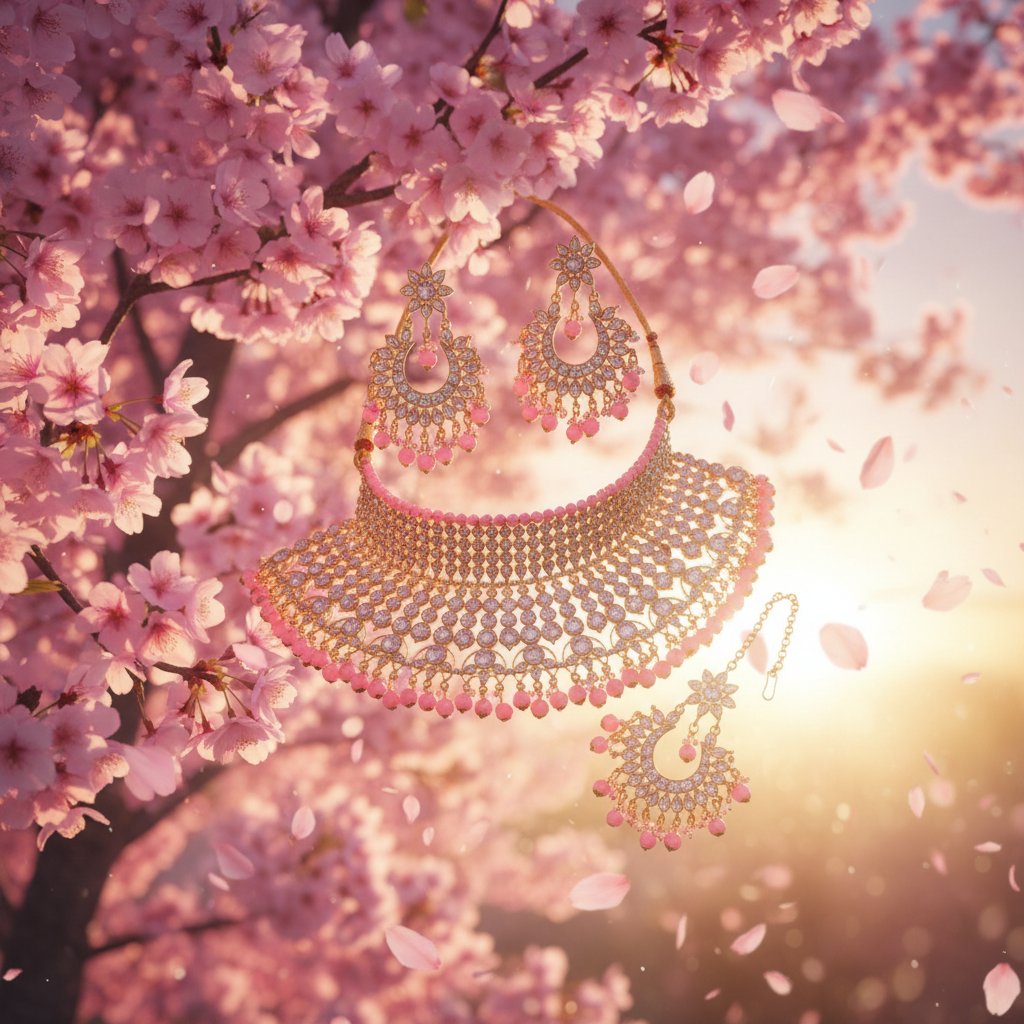 Blush Pink Choker - Kersenbloesem verbeterd
