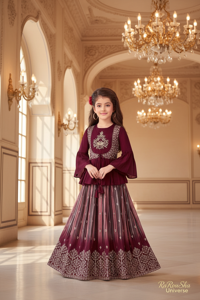 Bordeaux Lehenga - Paleis