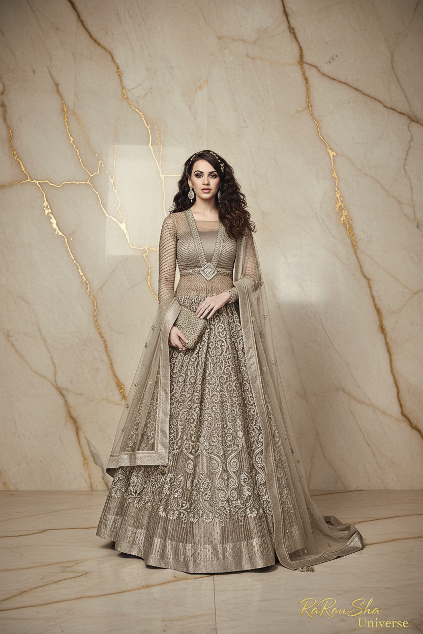 Champagne Anarkali - Staand