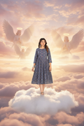 Dames Kurti Blauwgrijs - Engelenwolken