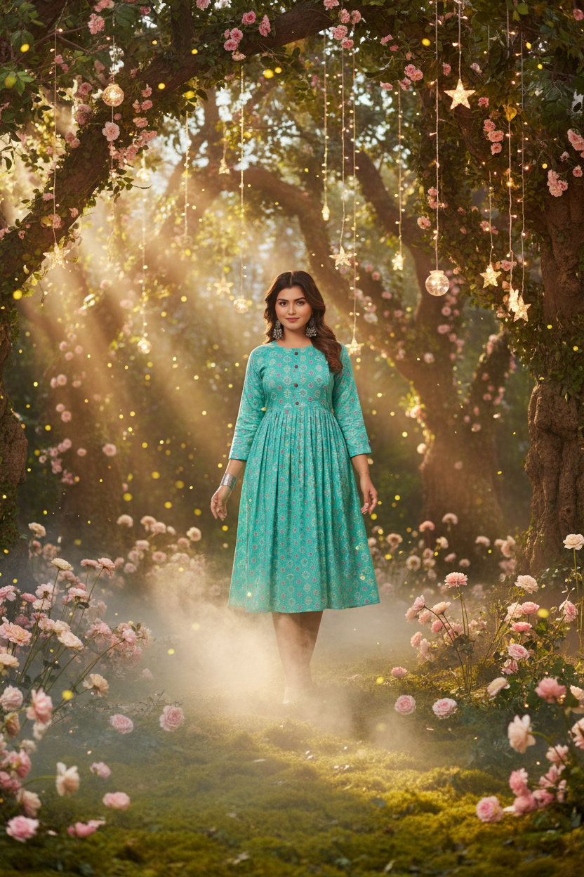 Dames Kurti Mint - Betoverd Woud