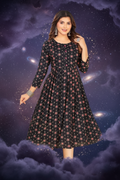 Dames Kurti Zwart - Sterrennacht