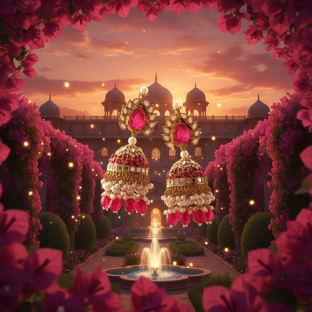 Fuchsia Jhumka - Paleistuin