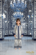 Girls Kurti Set Crème Navy – Paleis