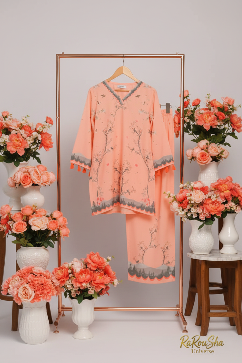 Girls Kurti Set Perzik – Lifestyle