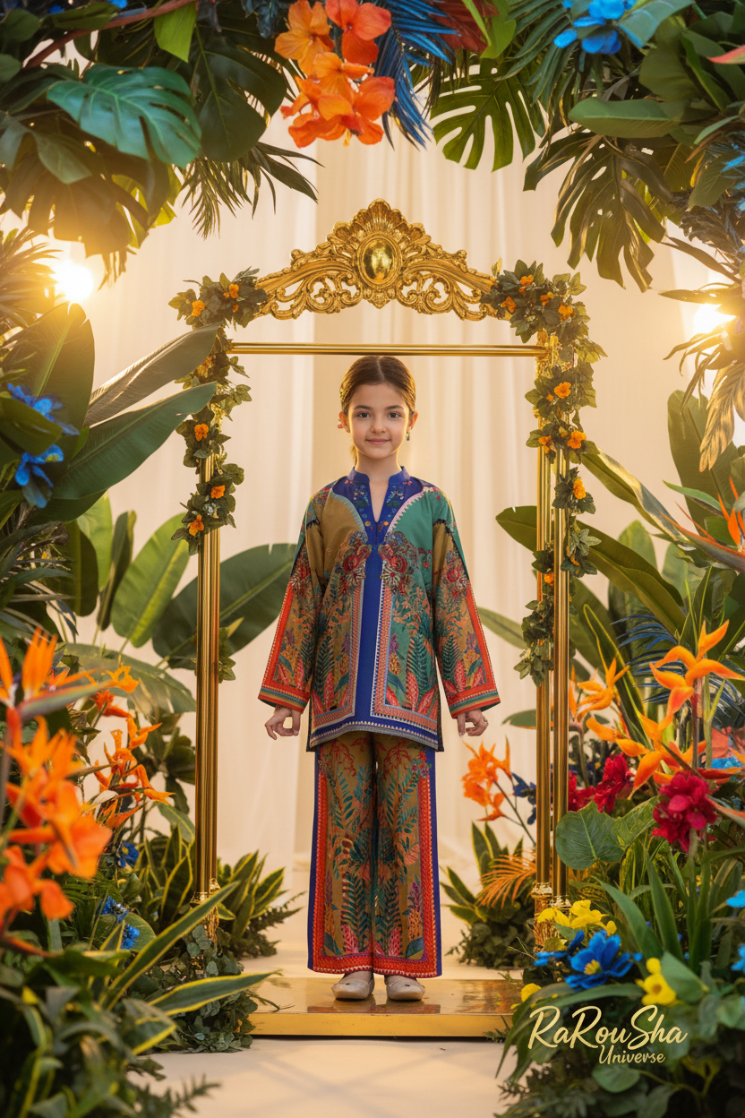 Girls Kurti Set Tropisch – Lifestyle