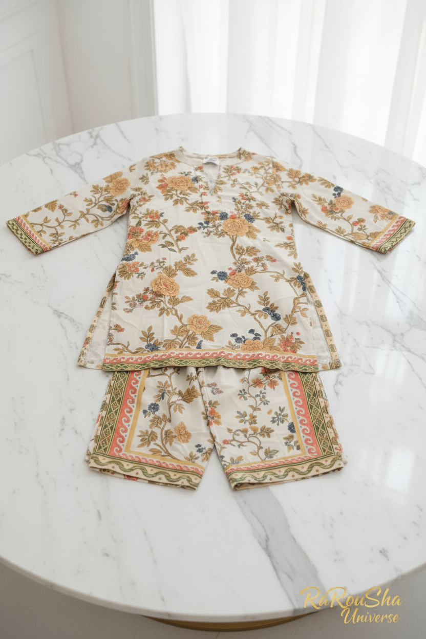 Girls Kurti Sharara – Flat Lay