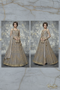 Grijze Anarkali Lehenga