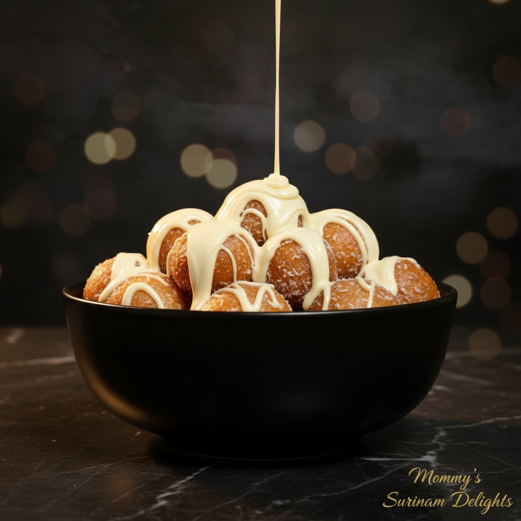 Gulab Jamun met witte chocola in luxe schaaltje
