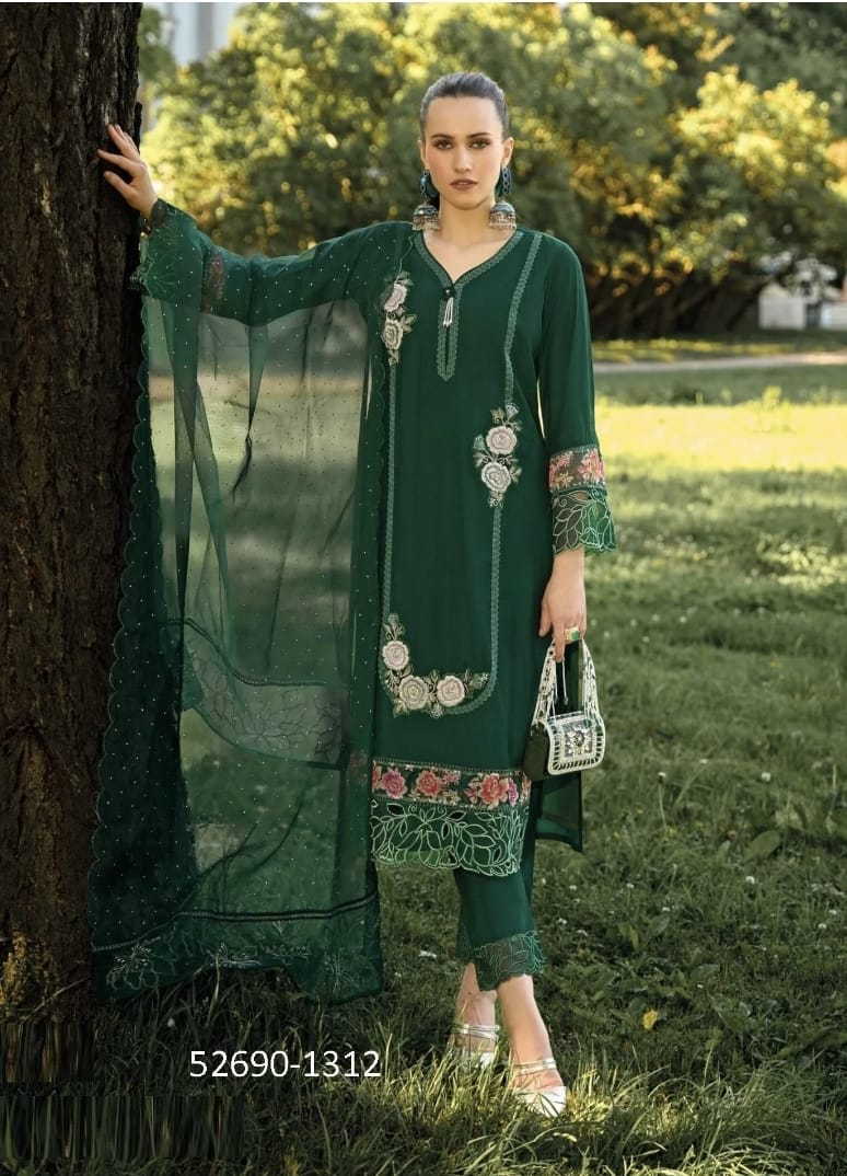 Dames Salwar Kameez – Luxe Borduursel met Dupatta