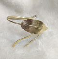 Gouden Veer Bajuband met Kristal - Bovenarmband