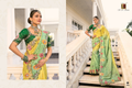 Shahi Poshak - Geel & Mintgroen Ombre Bridal Saree