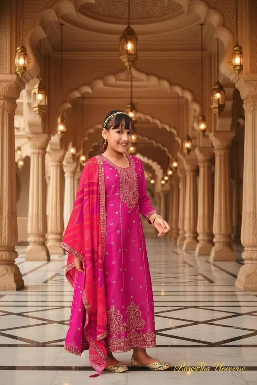 Royal Kids Meisjes Feestjurk magenta - Arabisch kasteel RaRouSha Universe