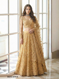 Gold Net Lehenga Set