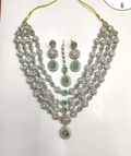 Victorian Mintgroen Sieradenset | Ketting, Oorbellen & Maang Tikka