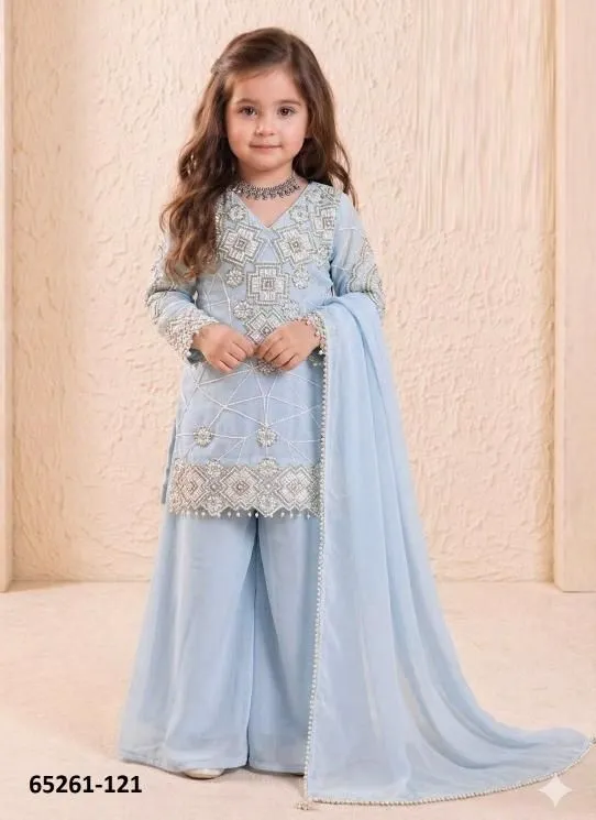 Noorie – Meisjes Sharara | Full Stitched | Georgette met Borduurwerk