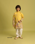 Vantara Jongens Kurta Pajama - Geel met Borduurwerk