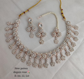 Crystal White Patwa Sieradenset | Ketting & Oorbellen