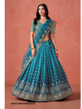 Rama Blue Georgette Sequins Lehenga – 58849-7086-Rama Blue