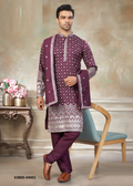 Kurta Pyjama Dupatta Set - Paars