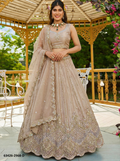 Champagne Taupe Satin Lehenga – 63426-2968-D
