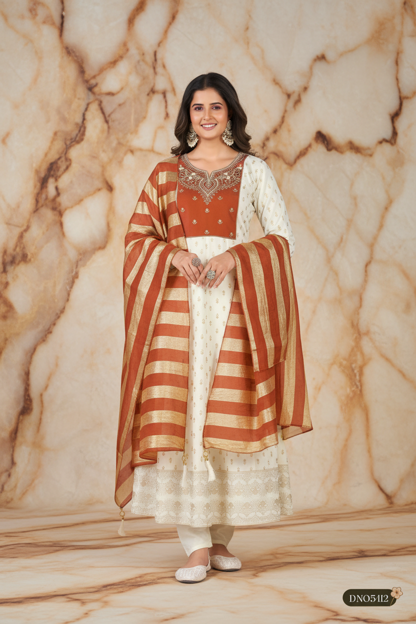 Royal Queen Anarkali Set editorial