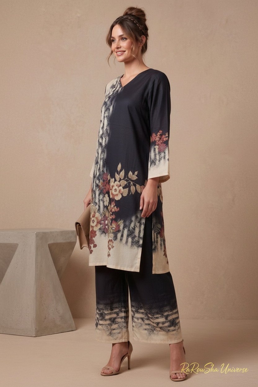 Co-ord Set Navy Blauw – Zijkant