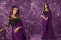 Dames Saree — Diep Paars