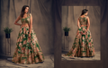 Green Floral Organza Lehenga – 57229-7613