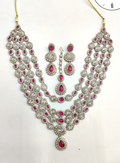 Victorian Fuchsia Sieradenset | Ketting, Oorbellen & Maang Tikka