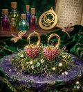 Mini Queens – Donkerroze Hart Oorringen