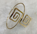 Gouden Vierkante Spiraal Bajuband - Bovenarmband