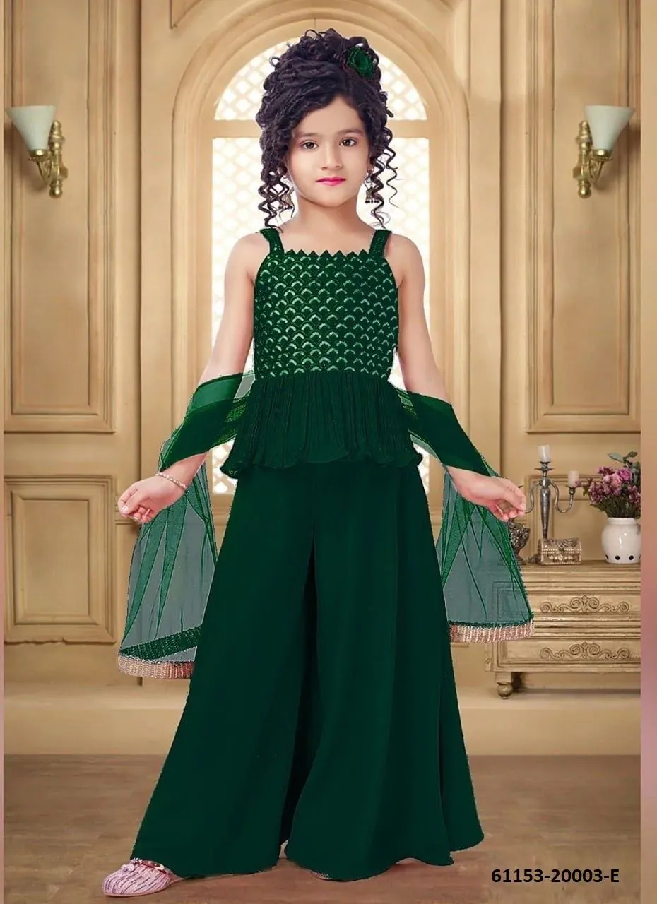 Paree – Meisjes Feestoutfit | Full Stitched | Poly Crape met Net Dupatta
