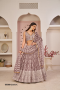 Mauve Net Embroidery Lehenga – 65388-2101-C