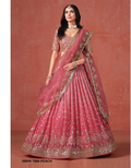 Peach Georgette Sequins Lehenga – 58849-7086-Peach
