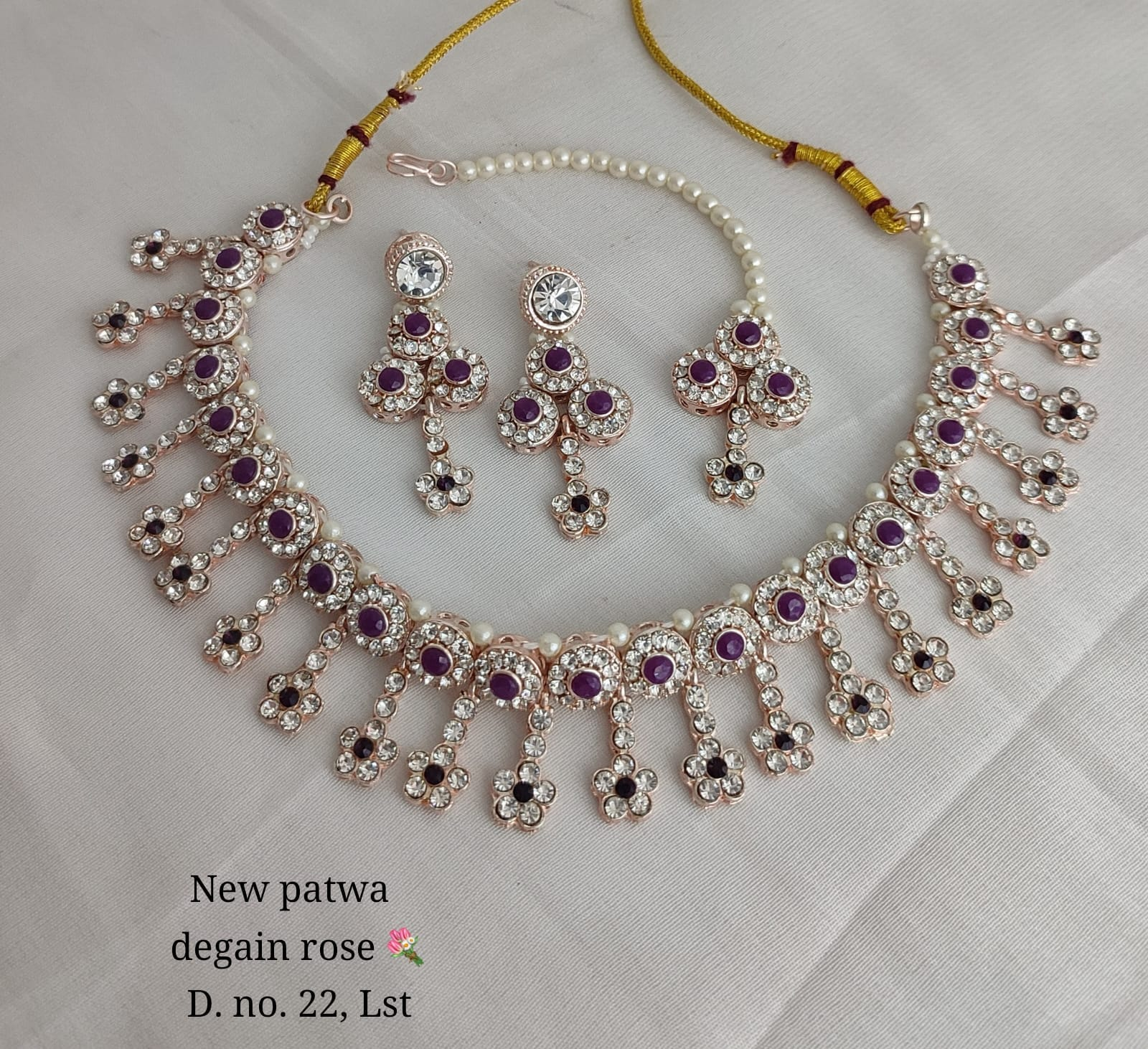 Purple Patwa Sieradenset | Ketting & Oorbellen