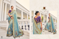 Shahi Poshak - Lichtblauw & Paars Bridal Saree