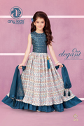 Little Lady - Petrol & Creme Lehenga Set