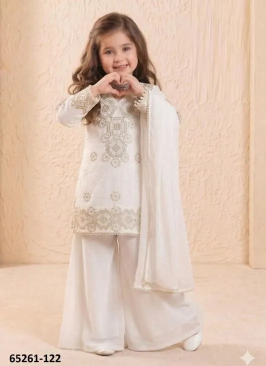 Noorie – Meisjes Sharara | Full Stitched | Georgette met Borduurwerk
