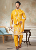 Kurta Pyjama Dupatta Set - Geel/Goud