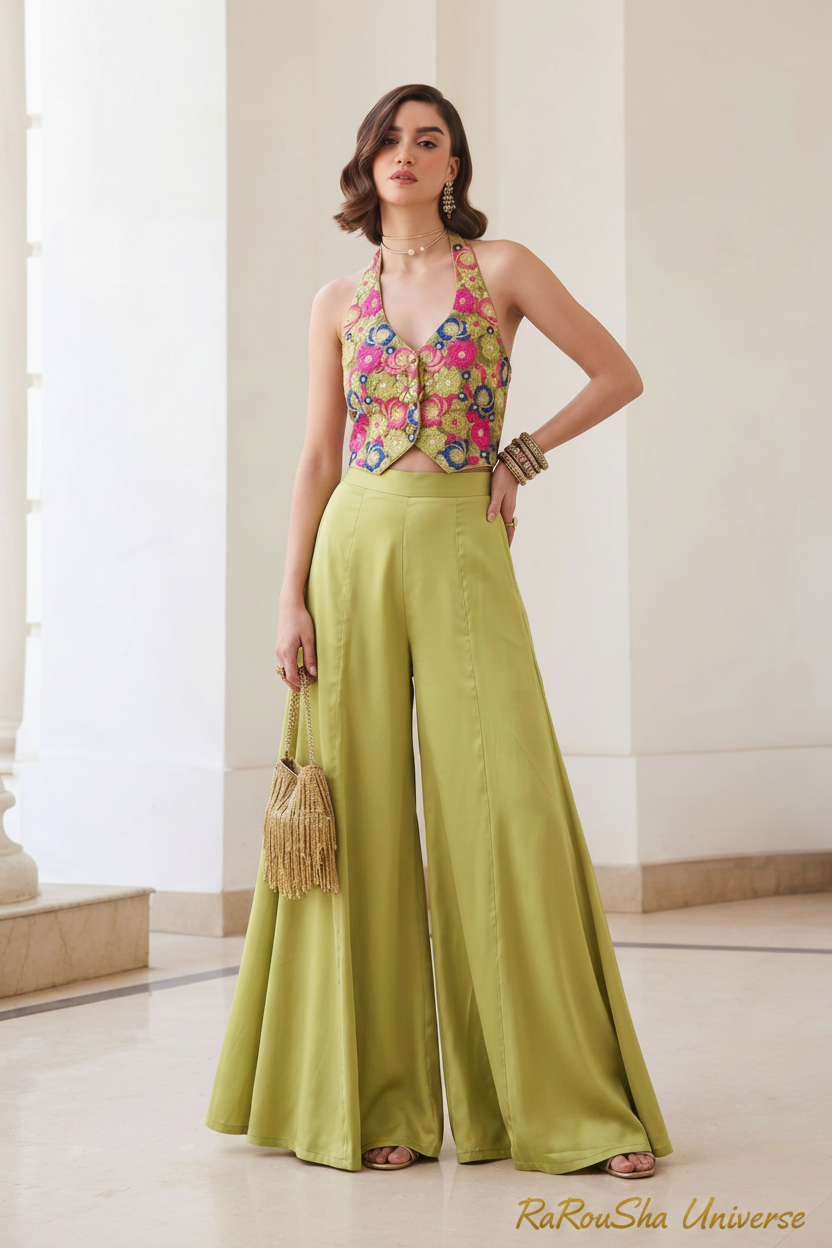 Lime Green Co-ord Set voorkant - marmer