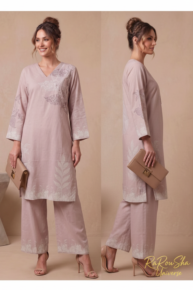 Co-ord Set Dusty Roze – Zijkant