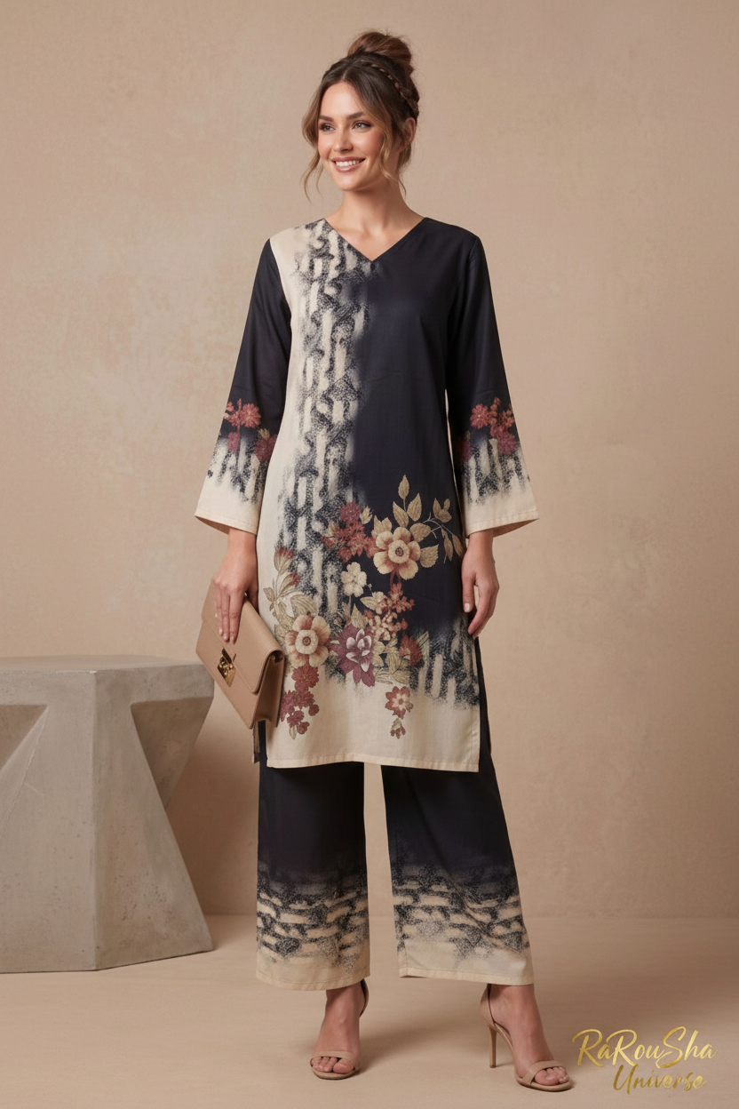 Co-ord Set Navy Blauw – Voorkant