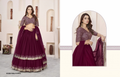 Purple Georgette Sequins Lehenga Set