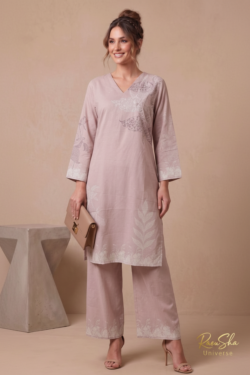 Co-ord Set Dusty Roze – Voorkant