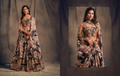 Black Floral Organza Lehenga – 57229-7613